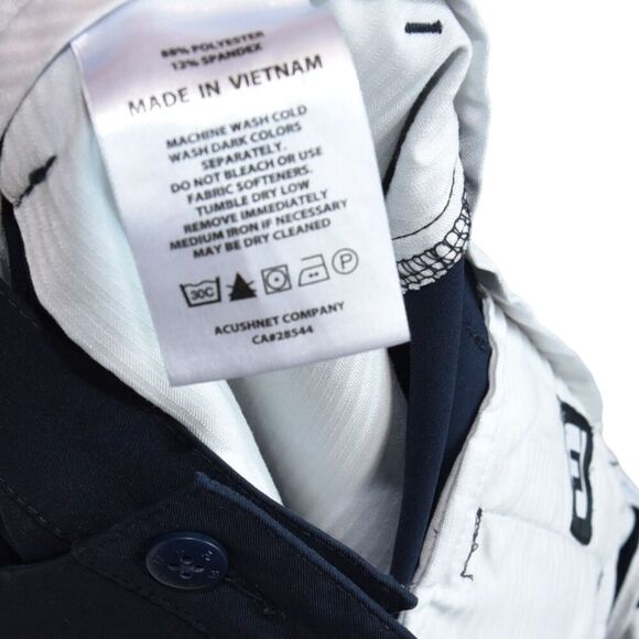 FootJoy Mens Size 38 Flat Front Stretch Golfing Golf Chino Shorts Navy - Picture 6 of 9